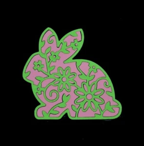 Ostern Blumen Hase Kaninchen Metall Schneidform, Kartenherstellung, Handwerk *UK VERKÄUFER* D5 - Bild 1 von 4