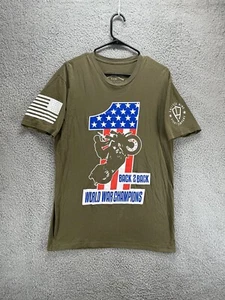 Grunt Style Men’s Patriotic Back To Back World War Champions Large Green H6 - Picture 1 of 8