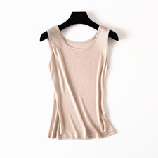 Women's Silkworm Silk Tank Short Sleeve Vest Sleeveless Vest T Shirt Tank Top