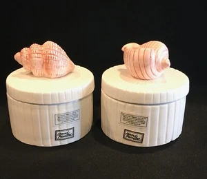 Fitz & Floyd Seashell Oceanana Covered Boxes Set of 2 With Original Tags - Picture 1 of 5