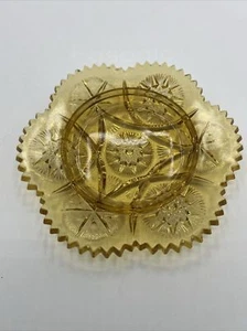 Vintage Candy Dish Amber  Art Glass - Picture 1 of 6