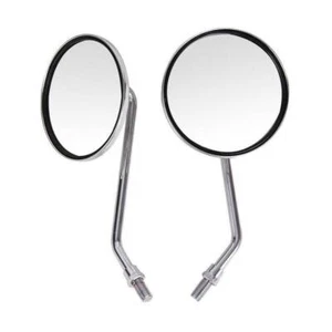 2x Motorcycle 10mm Rear View Mirrors For Honda GL500 CB650C CB750C/900C GL1100 - Foto 1 di 11