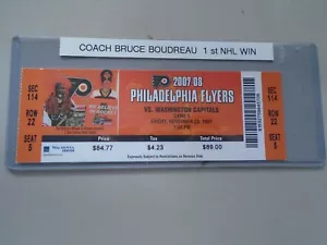 Boleto Coach Bruce Boudreau Primera Ganador de la NHL - Imagen 1 de 3