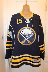 REEBOK NHL Buffalo Sabres Jack Eichel #15 Hockey Jersey Men's Large Sewn - Picture 1 of 8