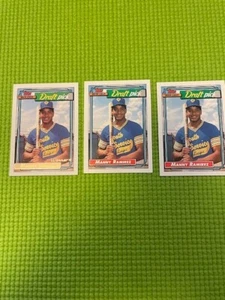 1992 - Topps Draft Pick- Manny Ramirez RC (Lot of 3 cards) (1) Gold (2) Standard - Picture 1 of 8
