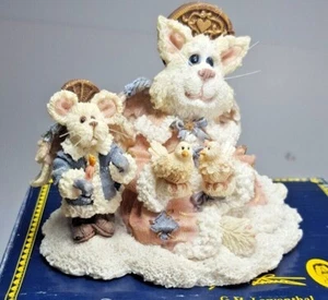 NIB Boyds Bears & Friends Purrstone 371004 Felicia Angelpuss & George Figurine  - Picture 1 of 5