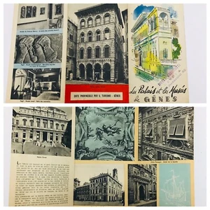 Palaces & Museums Genoa Italy Art Brochure Tourism Pamphlet 1950’s Advertisement - Picture 1 of 12