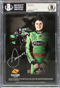 Danica Patrick Authentic Signed 5x7 Promotional Card Photo BAS Slabbed