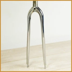 NOS STAHL VINTAGE RENNRAD GABEL 700C 28" GEWINDE 1" VERCHROMT GERADE FAHRRAD - Bild 1 von 6