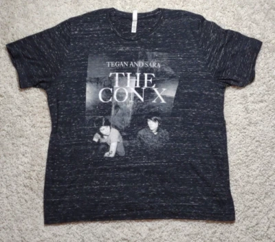 Tegan and Sara The Con X T Shirt Adult XL Black Heathered Rock Band Concert - Image 1 of 4