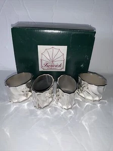Kirk Stieff Napkin Rings The Keswick Collection Silverplate Italy Set of 4 - Picture 1 of 24