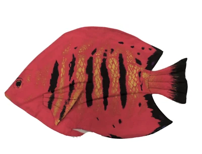 New Decorative Pillow Shell Flame Angelfish Shaped Unstuffed 20 x 29 inches - Image 1 of 2