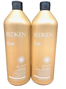 REDKEN All Soft Shampoo and Conditioner Jumbo 33.8 oz. DUO SET
