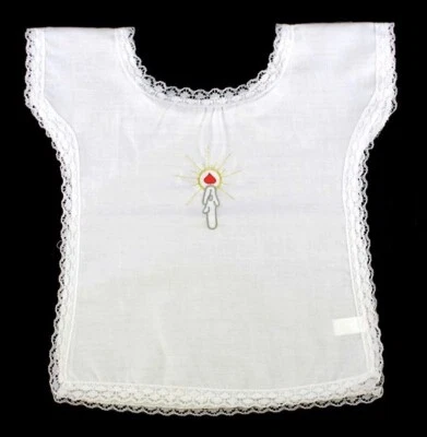 Vestina/Camicina da BATTESIMO in misto cotone con ricamo   “CANDELA” - Immagine 1 di 4