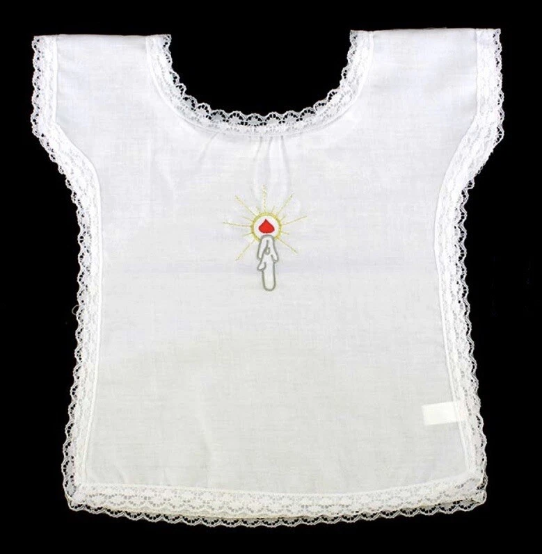 Vestina/Camicina da BATTESIMO in misto cotone con ricamo   “CANDELA” - Immagine 1 di 4