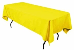 Premium Polyester Rectangular Tablecloth – 60"x108" for Weddings & Events - Picture 1 of 43