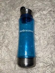Blue Plastic Non-Insulated Water Bottle Travel Tumbler 20 OZ Charles Schwab - Picture 1 of 5