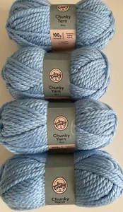 Blue 4 x 100g balls So Crafty super chunky yarn 400g chunky wool knit light NEW - Picture 1 of 15
