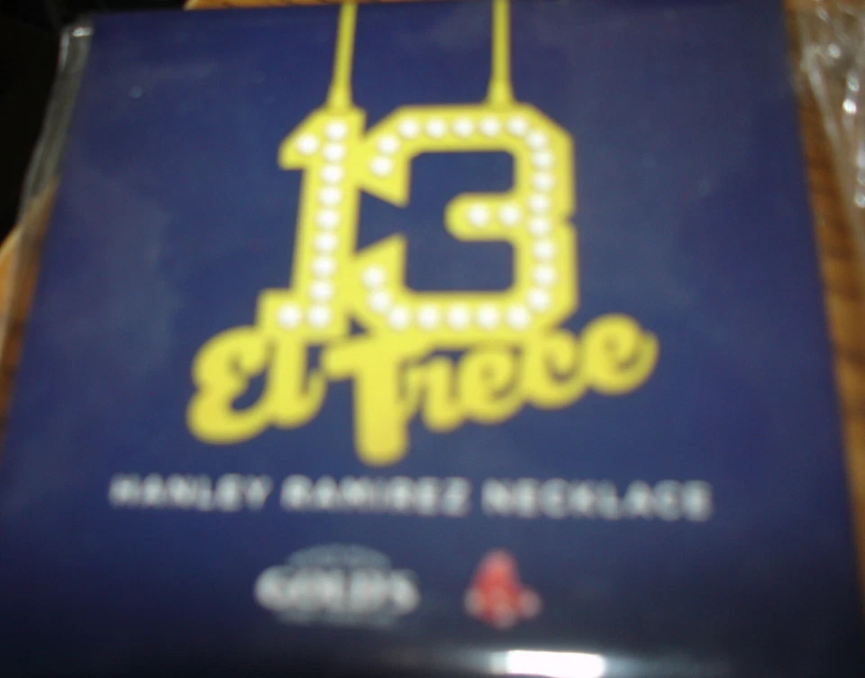 CLOSEOUT! Hanley Ramirez Chain Necklace EL Trece 13 Red Sox SGA  Sealed 50% OFF! - Image 1 of 1