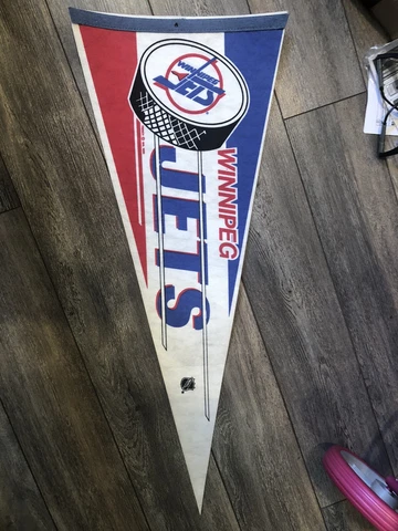 Winnipeg Jets Pennant, 1990s, Original, Hockey, NHL Cover