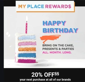 Children's Place Gymboree 20% Off 2/28 - Picture 1 of 2