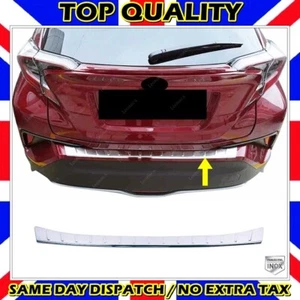 Chrome Rear Bumper Protector GLOSSY S.STEEL For TOYOTA CH-R 2016 TO 2022 - Picture 1 of 7