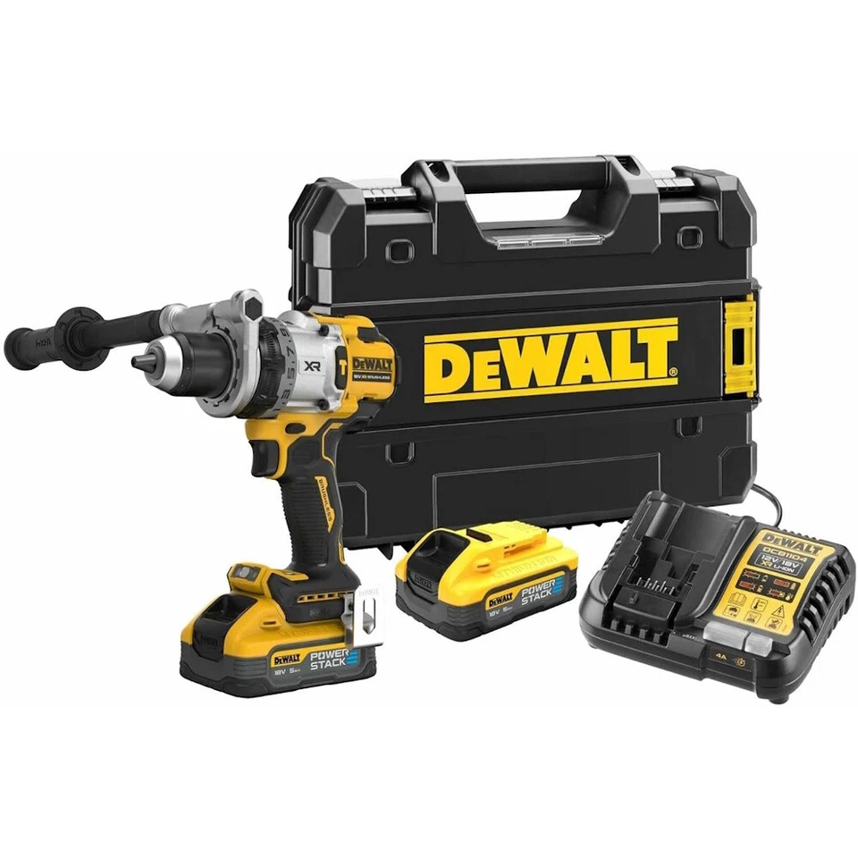 DEWALT DCD1007H2T-QW avvitatore perc. 18v brushless 2 batterie 5ah powerstack...