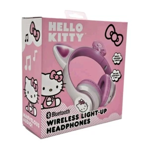 Hello Kitty Bluetooth® Headphones Adjustable Comfort Cushions Light-Up Earcups - Picture 1 of 7