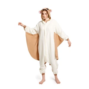 Flying Squrriel One-Piece Pajama Adult Men and Women Halloween Cosplay Costumes - Picture 1 of 17