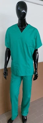 divisa infermiere CASACCA MANICA CORTA SCOLLO A V-PANTALONE UNISEX, MEDICO OSS - Immagine 1 di 4