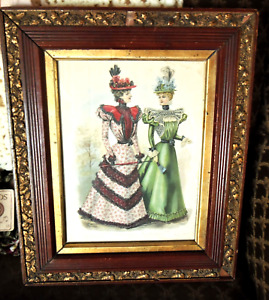Antique 14x12 ORNATE FRAME Mid-Summer Costumes FASHION The Delineator July 1897