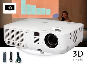 Proyector DLP 3000 lúmenes PC 3D listo HD HDMI - opción brillante para uso en el aula - Imagen 1 de 13