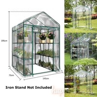 2x3 Tier Walk In Greenhouse 6 Shelves Portable PE Cover Plant Garden Green House