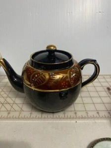 Price Bros England teiera rossa argilla Moriage marrone dipinta a mano VINTAGE TEA * - Foto 1 di 7