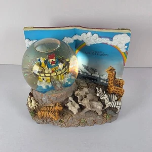 Noahs Ark Waterball Book Water Globe Snow Globe Music Box & Light - Picture 1 of 8