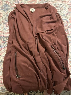 Chaqueta Dressbarn Mujer Gamuza Tacto Talla 2x Media Cremallera Foto 1 de 2