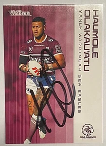 HAUMOLE OLAKAU’ATU MANLY SEA EAGLES 2025 NRL TRADERS SIGNED CARD - Picture 1 of 1