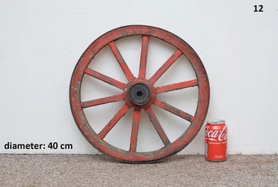 Rueda carro madera antigua vintage / 40 cm - ENTREGA GRATUITA Foto 1 de 4