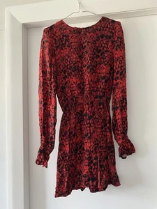 Kookai Shiloh Long sleeve Mini Red Size 36/ 8 Red Cupro - Picture 1 of 6