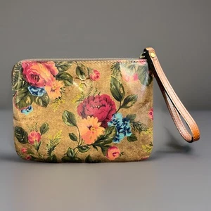 Patricia Nash Cassini  Vintage Victorian Garden Leather Wristlet 9" - Picture 1 of 16