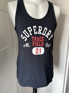 Superdry Vest Top T Shirt Navy 10 - Picture 1 of 7