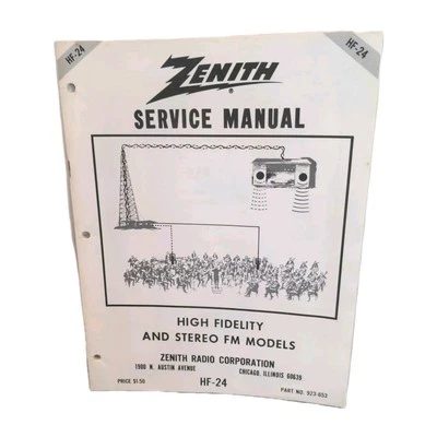 Zenith Service Manual HF-24 High Fidelity And Stereo FM Models - Image 1 of 4