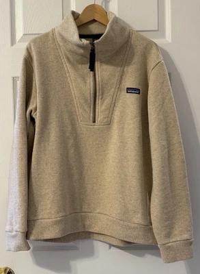 Patagonia Woolie Fleece Pullover Mens L Oatmeal 1/2 Zip Wool Blend Outdoor *MINT - Image 1 of 4