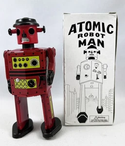 Roboter - Mechanischer Gehroboter aus Blech - Atomic Robot Man Rot (St.John Tin T - Bild 1 von 4