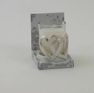 Wedding Candle Favours Pack of 12 - Entwined Hearts - Picture 1 of 1