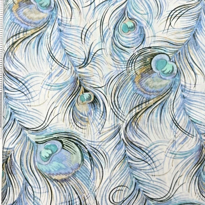 Liberty of London TANA LAWN Algodón "Florentine's Journey" 1/2 Yarda Tela Azul Foto 1 de 4