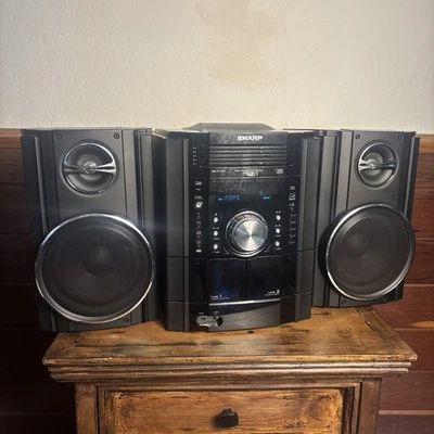 Sharp CD-DK 890 AM/FM Tuner, Dual Cassette Deck And 5 Disc Changer Tested - Image 1 of 4