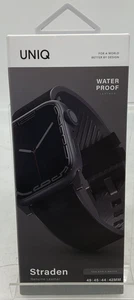 UNIQ Straden Apple Watch Water Proof Genuine Leather Hybrid Strap Boxed - Picture 1 of 8