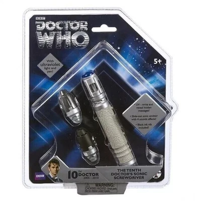 DOCTOR WHO 10th Doctor Sonic Screwdriver Ultraviolet Light & Pen Tool NEW - Image 1 of 4