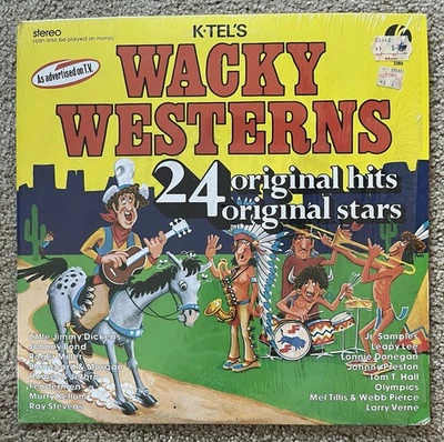 WACKY WESTERNS - Compilation LP in SHRINK - 1975 K-Tel WU3280 Vinyl * Near MINT - Image 1 of 4